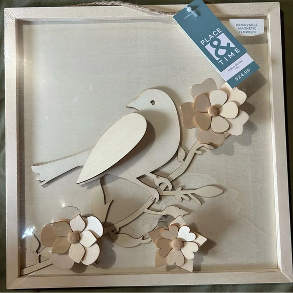 Place & Time Unfinished Wood Bird Craft Projects Frames Decor - Picture 3 of 8